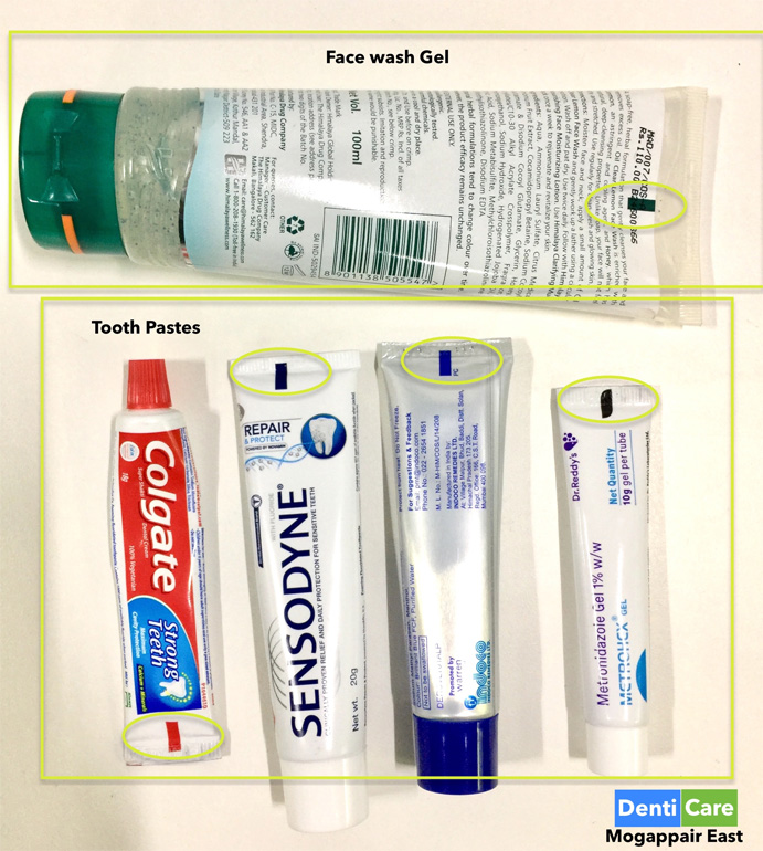 Colour code on the tooth Pastes ! What it really means...